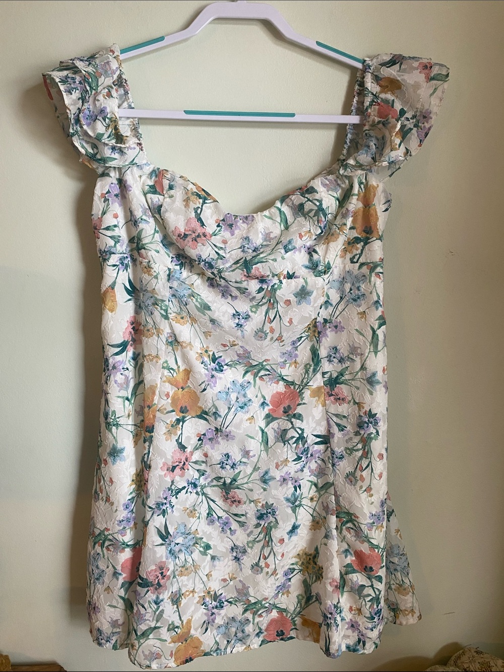 Wild Fable Floral Scalloped Neck Dress